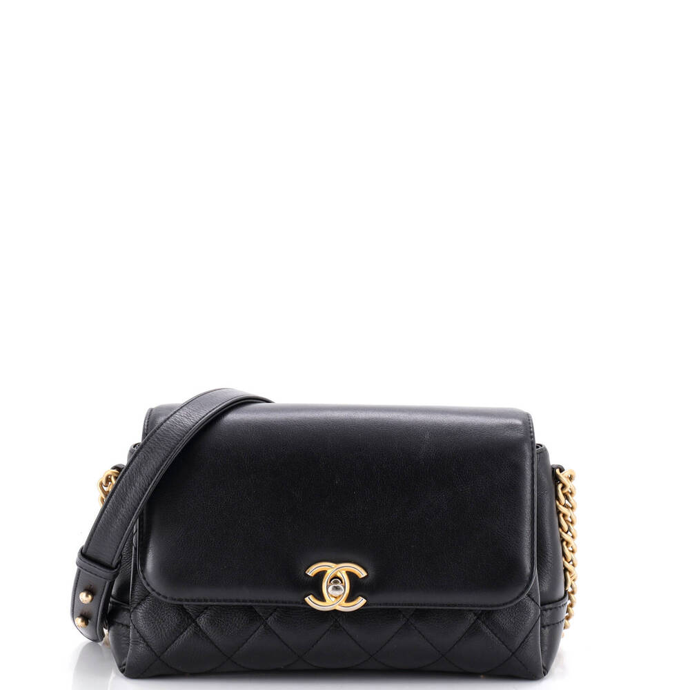 Chanel Medium Side Chain Compartment Flap Bag
